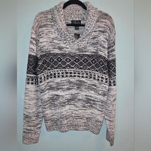 NWT The Slope Knit Sweater Ascott Après Ski V-neck Classic Winter Pullover